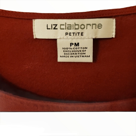 Liz Claiborne Sequins Crew Neck Top - Picture 2 of 4